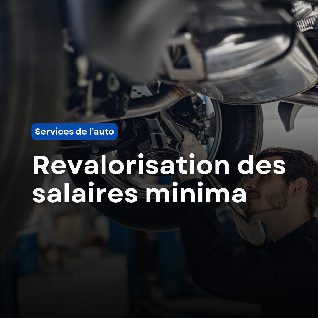 Revalorisation des salaires minima dans les services de l’auto Revalorisation des salaires minima dans les services de l’auto