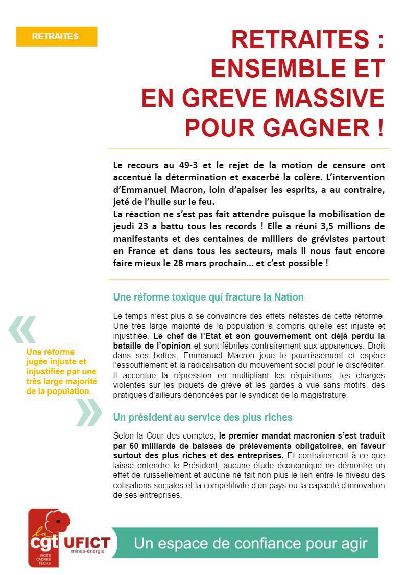 Retraites : ensemble et en grève massive pour gagner !