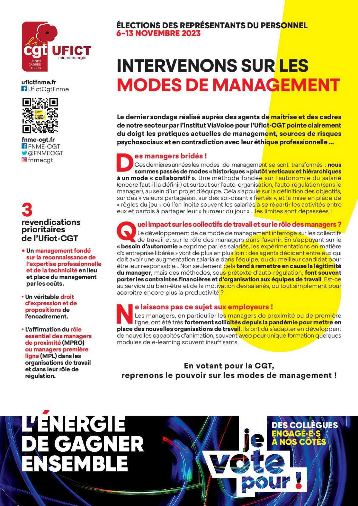 Intervenons sur les modes de management