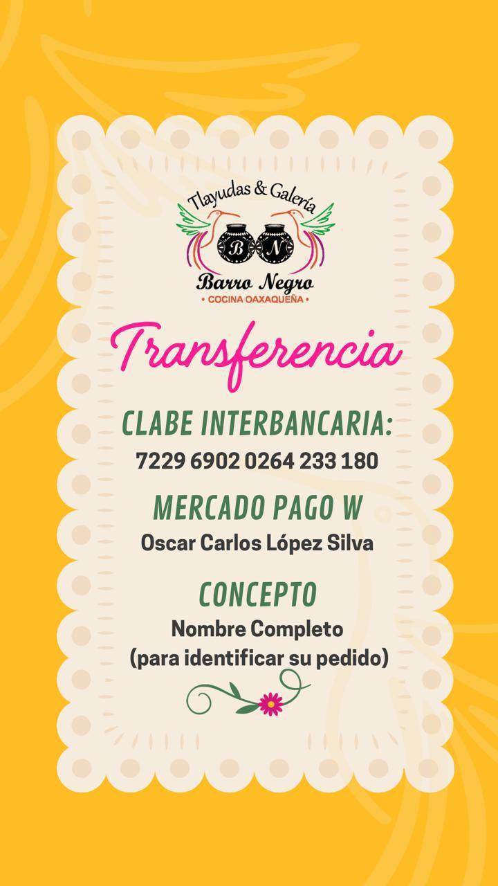 ¿Pagaras por medio de transferencia?