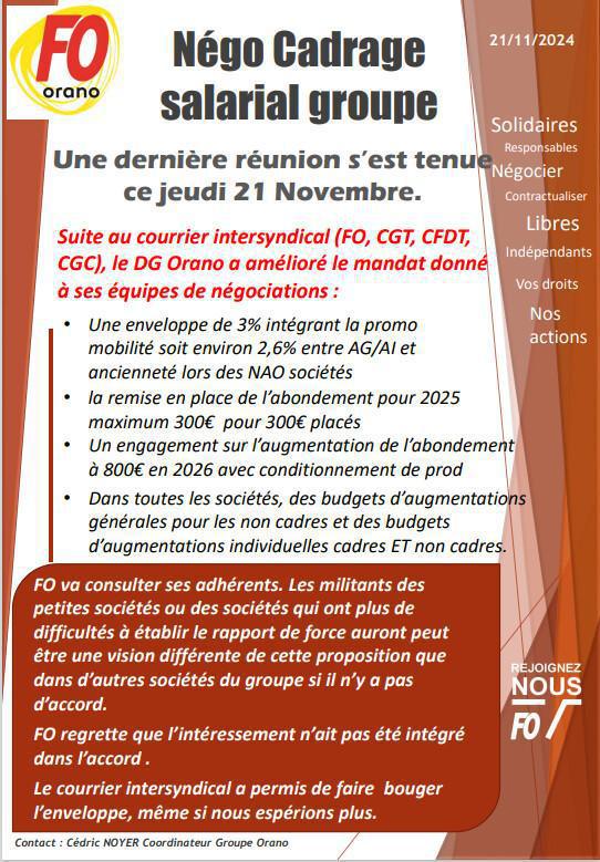 Cadrage salarial groupe