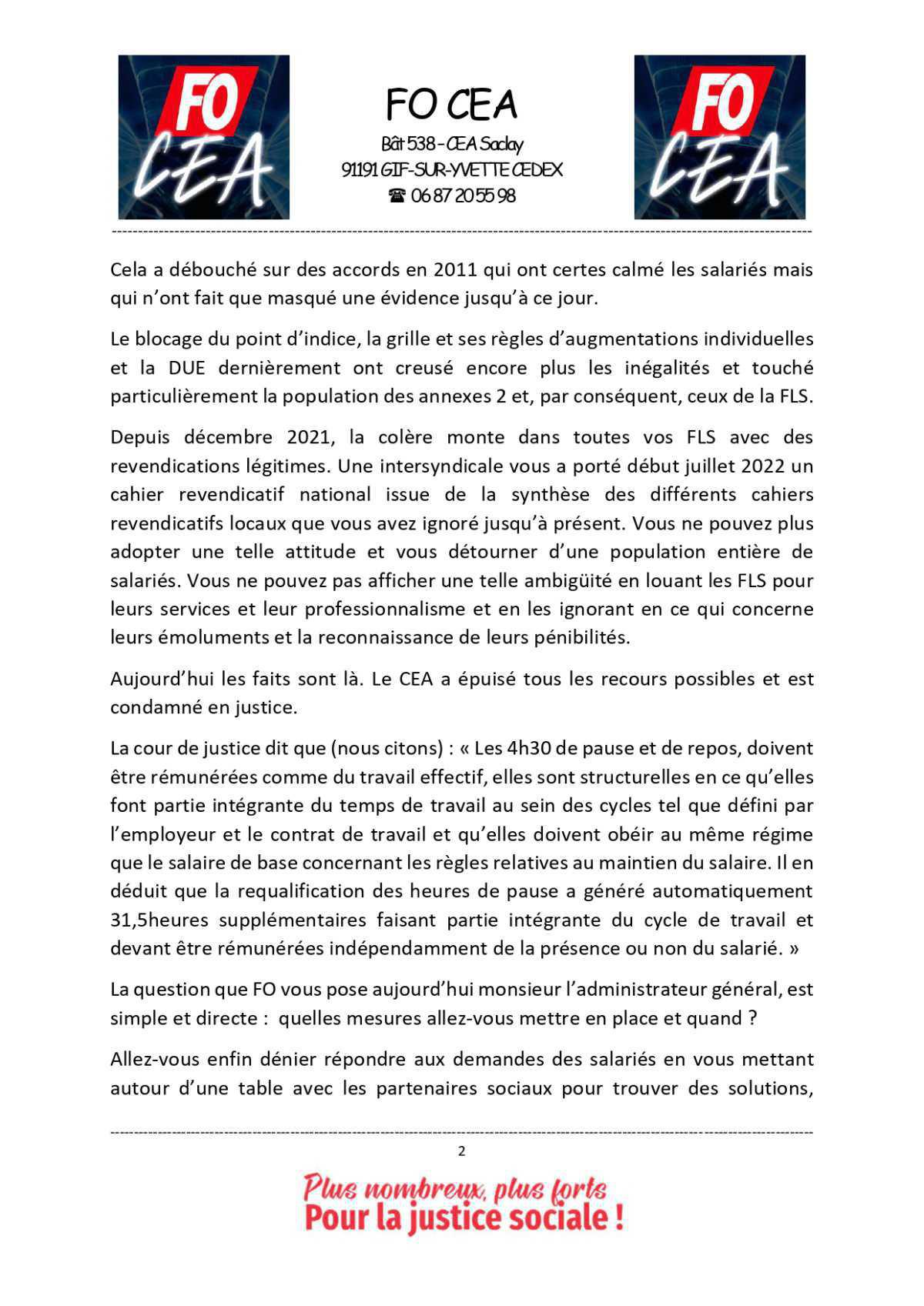 Déclaration FO au CN du 30 mars 2023 - FLS