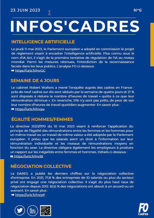 inFOs CADRES N°6