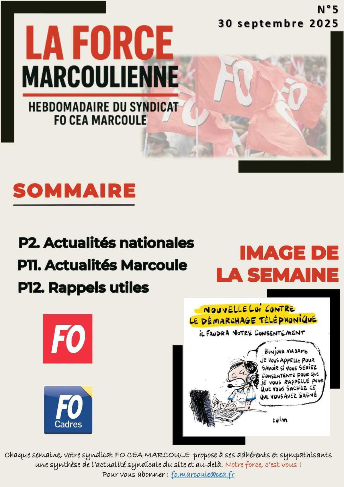 La FOrce Marcoulienne : hebdo FO n°5