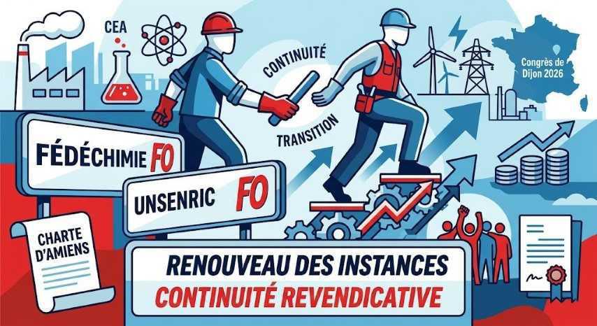 Renouveau des instances Force Ouvrière à la Fédéchimie et à l’UNSENRIC