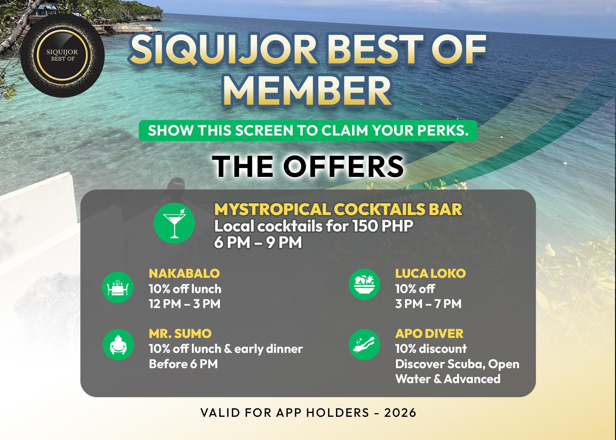 THE OFFERS - Show it and get Rewards