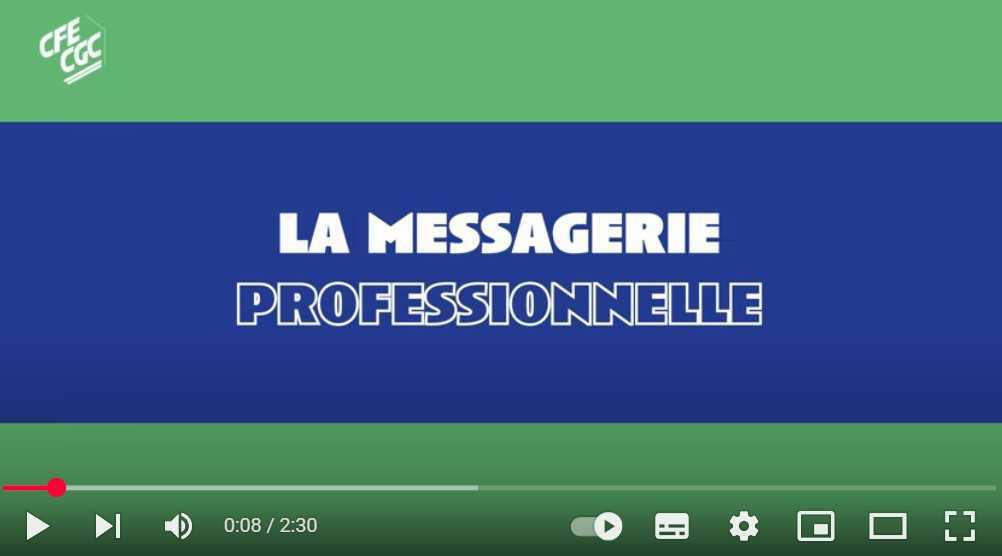  La messagerie professionnelle 