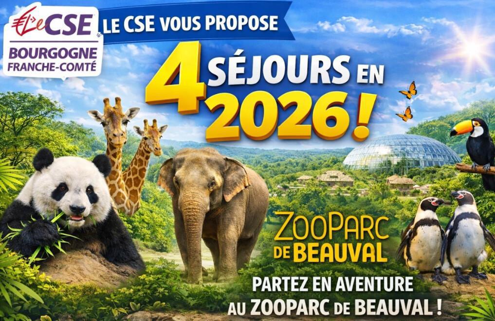 SEJOURS ZOO DE BEAUVAL 4 dates au choix