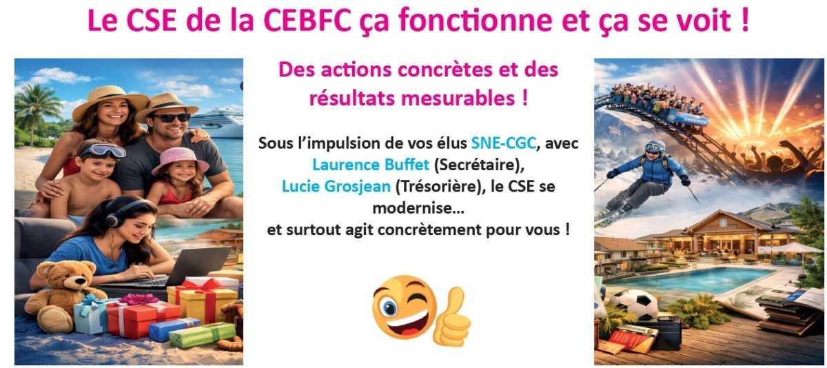 Bilan du CSE réalisé par vos élus SNE-CGC à mi-mandat ( 2024-2025 ) Bilan du CSE réalisé par vos élus SNE-CGC à mi-mandat ( 2024-2025 )