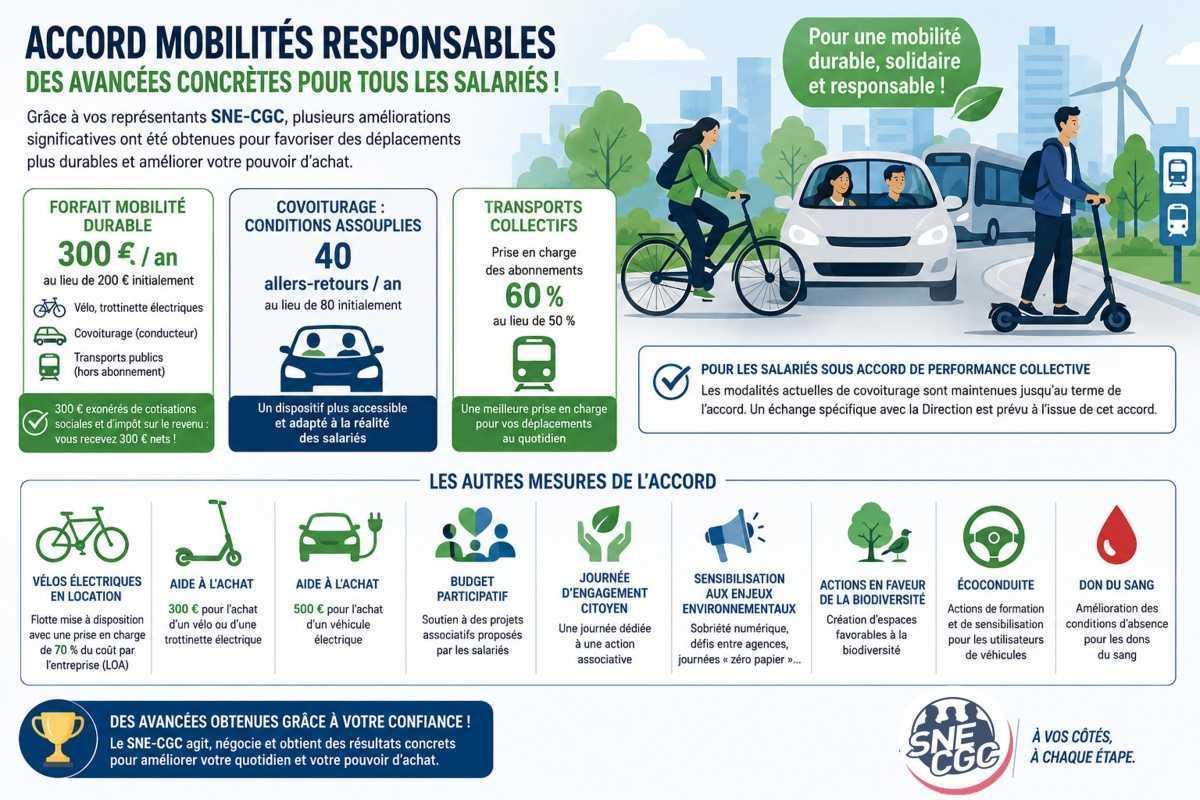 Accord Mobilités Responsables : le SNE-CGC obtient des avancées concrètes 👍