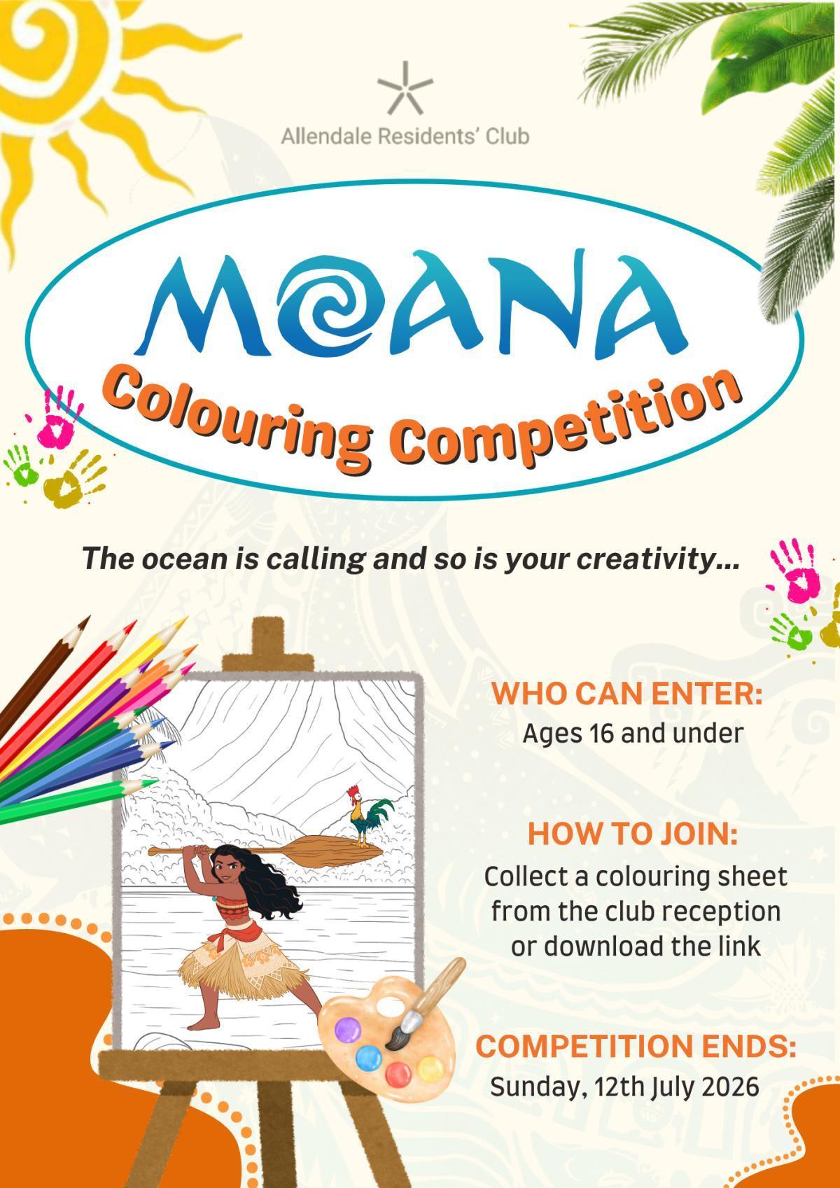 Moana Colouring-In Competition