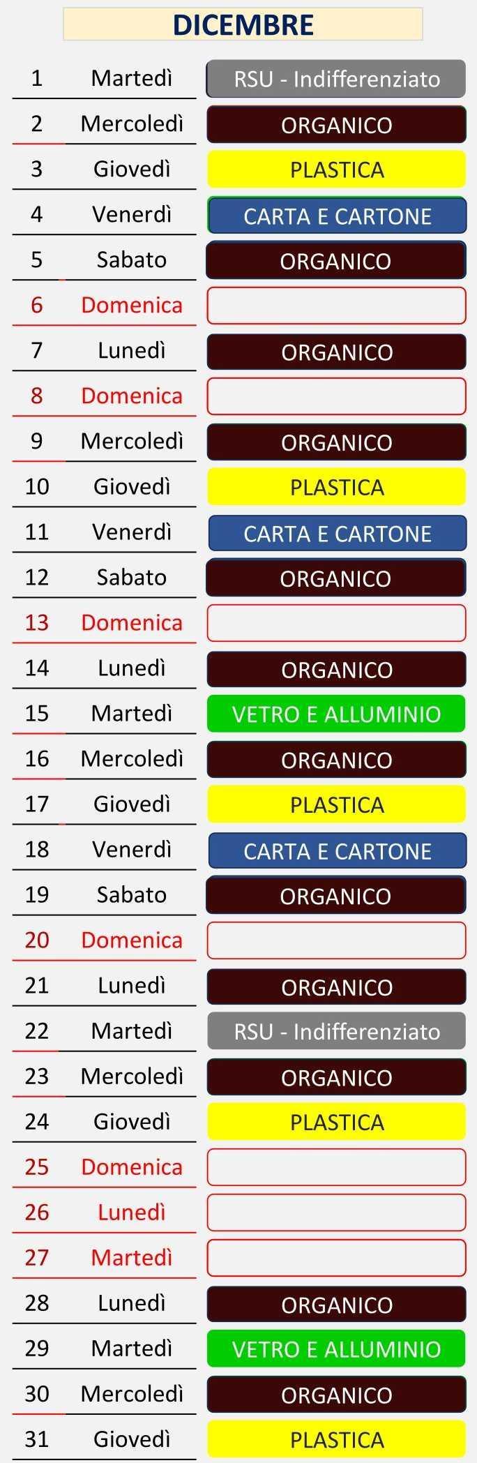 Calendario