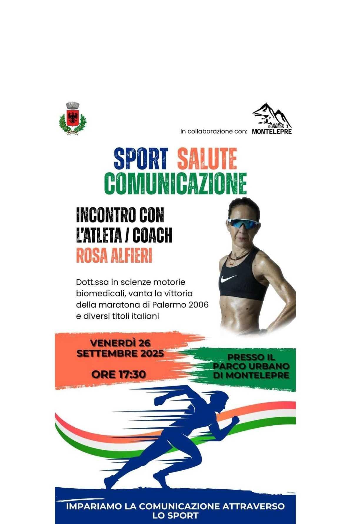 Sport Salute Comunicazione - incontro con l'Atleta/Coach Rosa Alfieri (inizio ore 17.30)