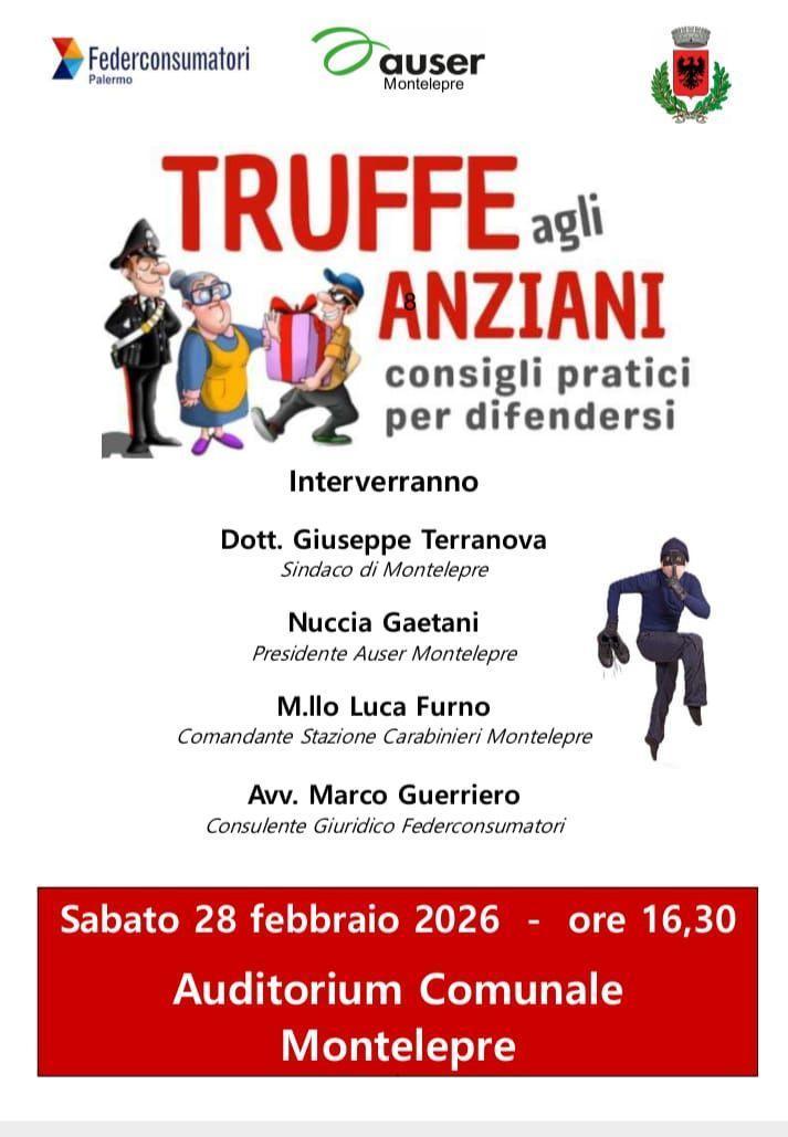Truffe agli anziani consigli pratici per difendersi (inizio ore 16.30)