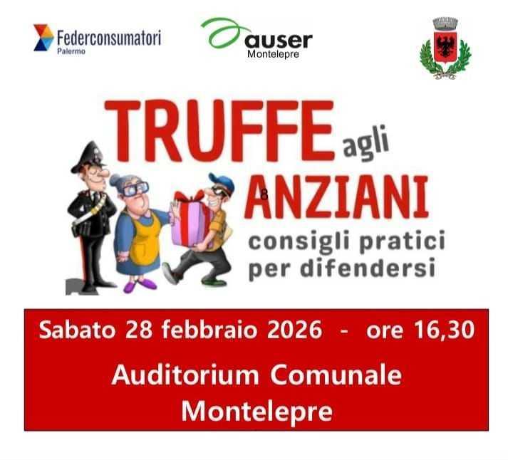 Truffe agli anziani consigli pratici per difendersi (inizio ore 16.30)