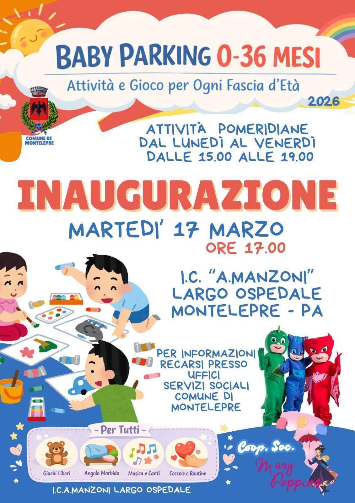Inaugurazione Baby Parking 0-36 mesi (Inizio ore 17:00)