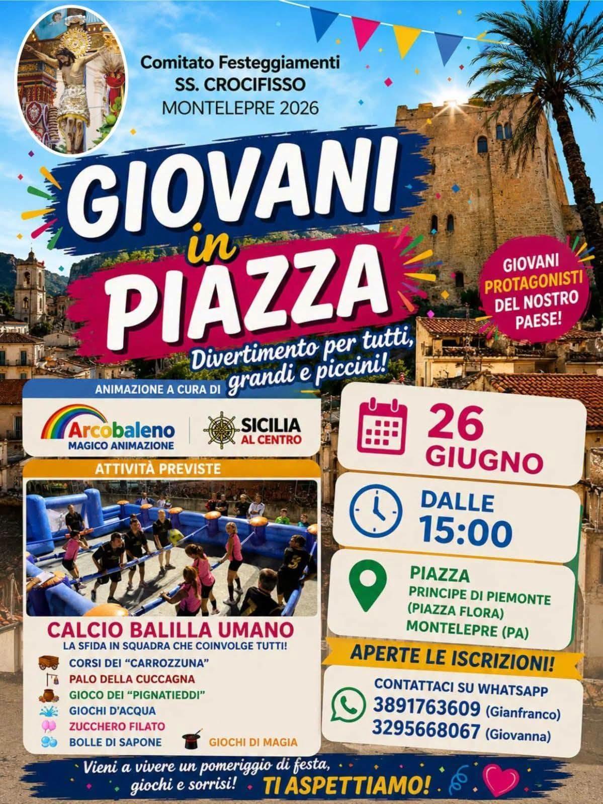 Giovani e Bambini in Piazza (Inizio ore 15.00)