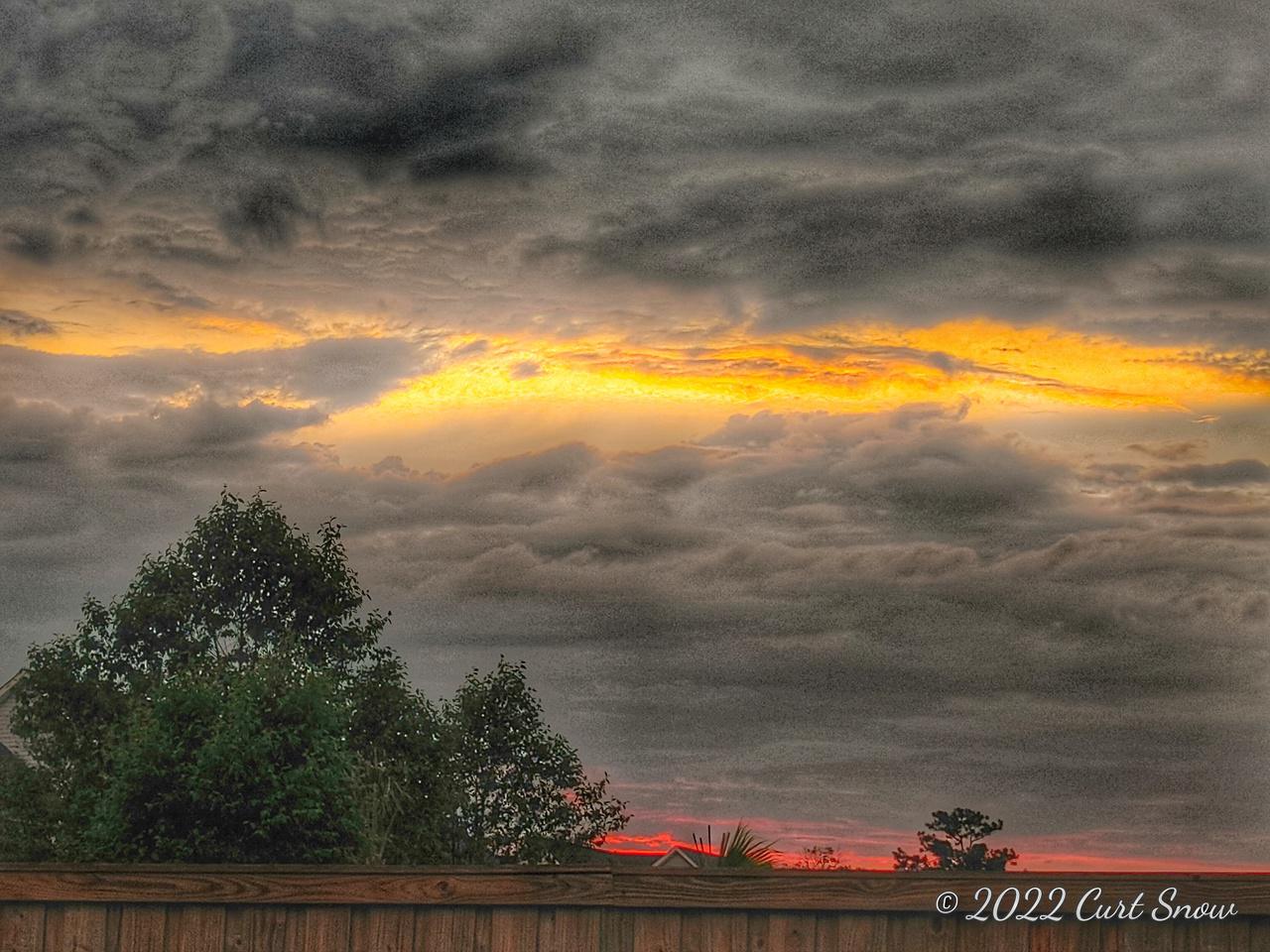 Clouds With Sunburst