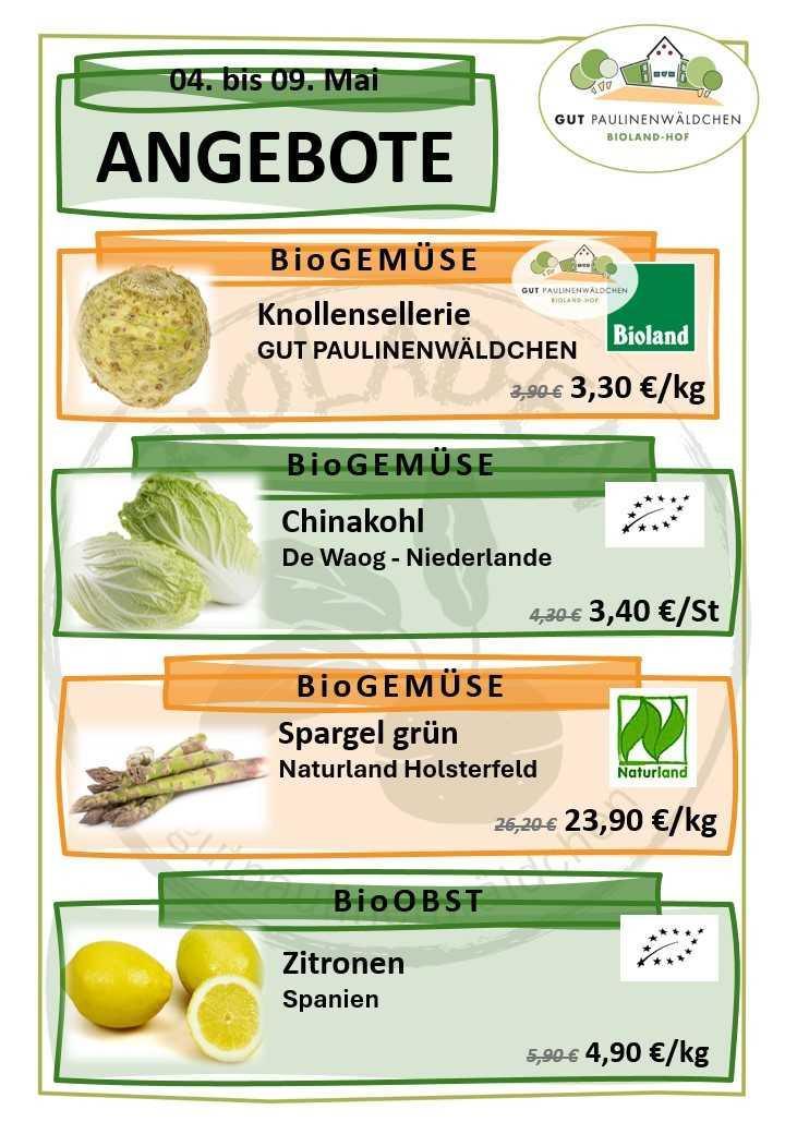 Angebote der Woche 04.05. - 09.05. 