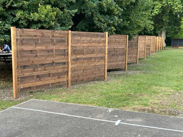 Clôture bois pour un stand de tir à l'arc