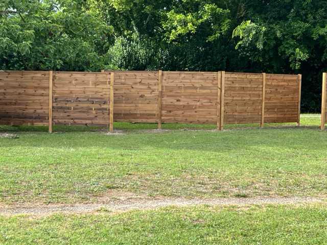 Clôture bois pour un stand de tir à l'arc