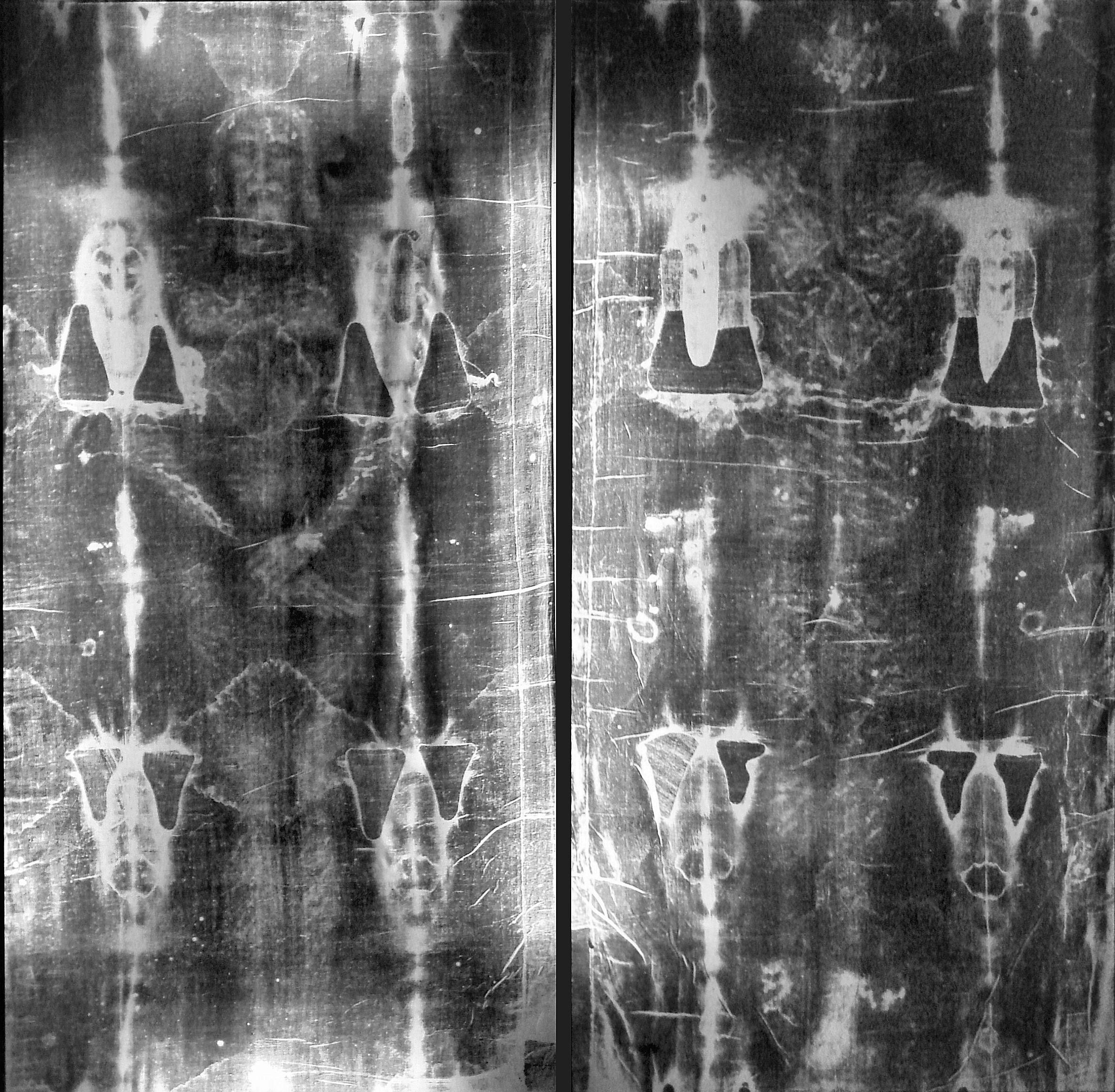 Full length negatives of the shroud of Turin