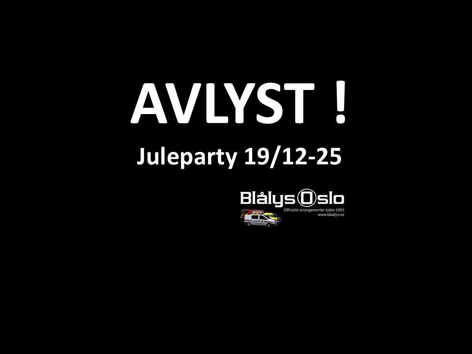 Blålys Juleparty 19. Desember 2025 - AVLYST!