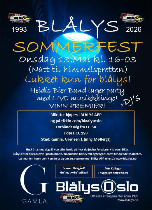 Blålys Sommerfest 13 Mai (Natt til himmelspretten) Blålys Sommerfest 13 Mai (Natt til himmelspretten)