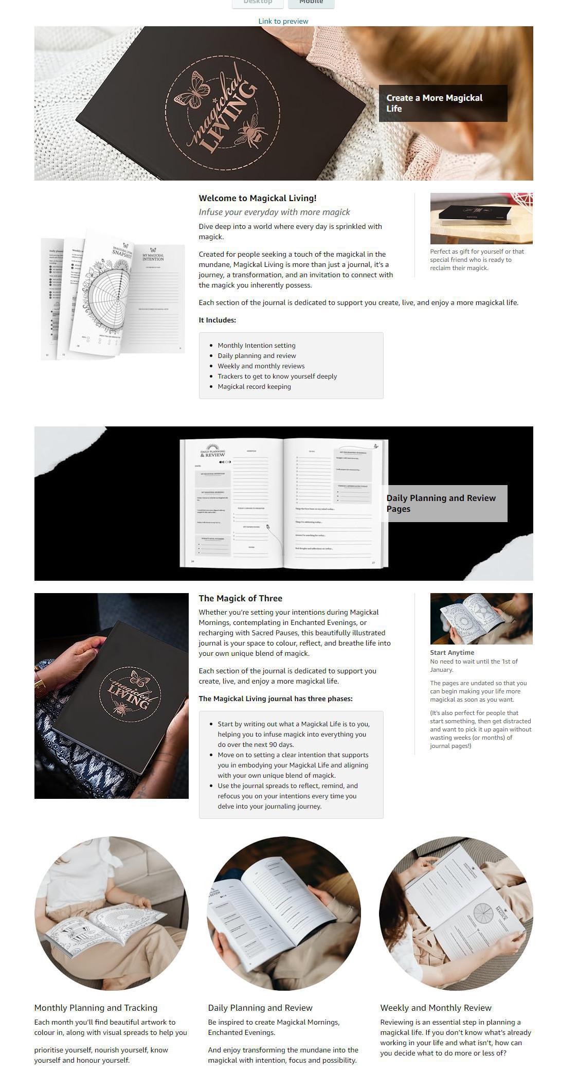 Magickal Living A4 Undated Journal and Planner Magickal Living A4 Undated Journal and Planner