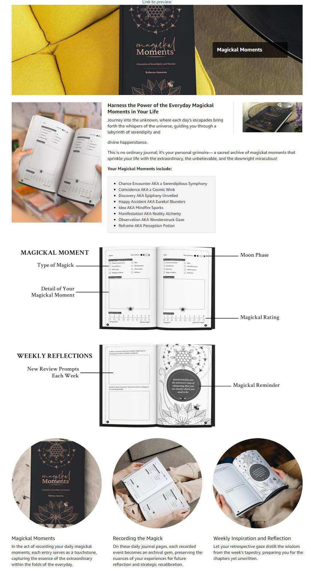 Magickal Moments: Chronicles of Serendipity and Wonder: Your Personal Grimoire for a Life Less Ordinary Magickal Moments: Chronicles of Serendipity and Wonder: Your Personal Grimoire for a Life Less Ordinary