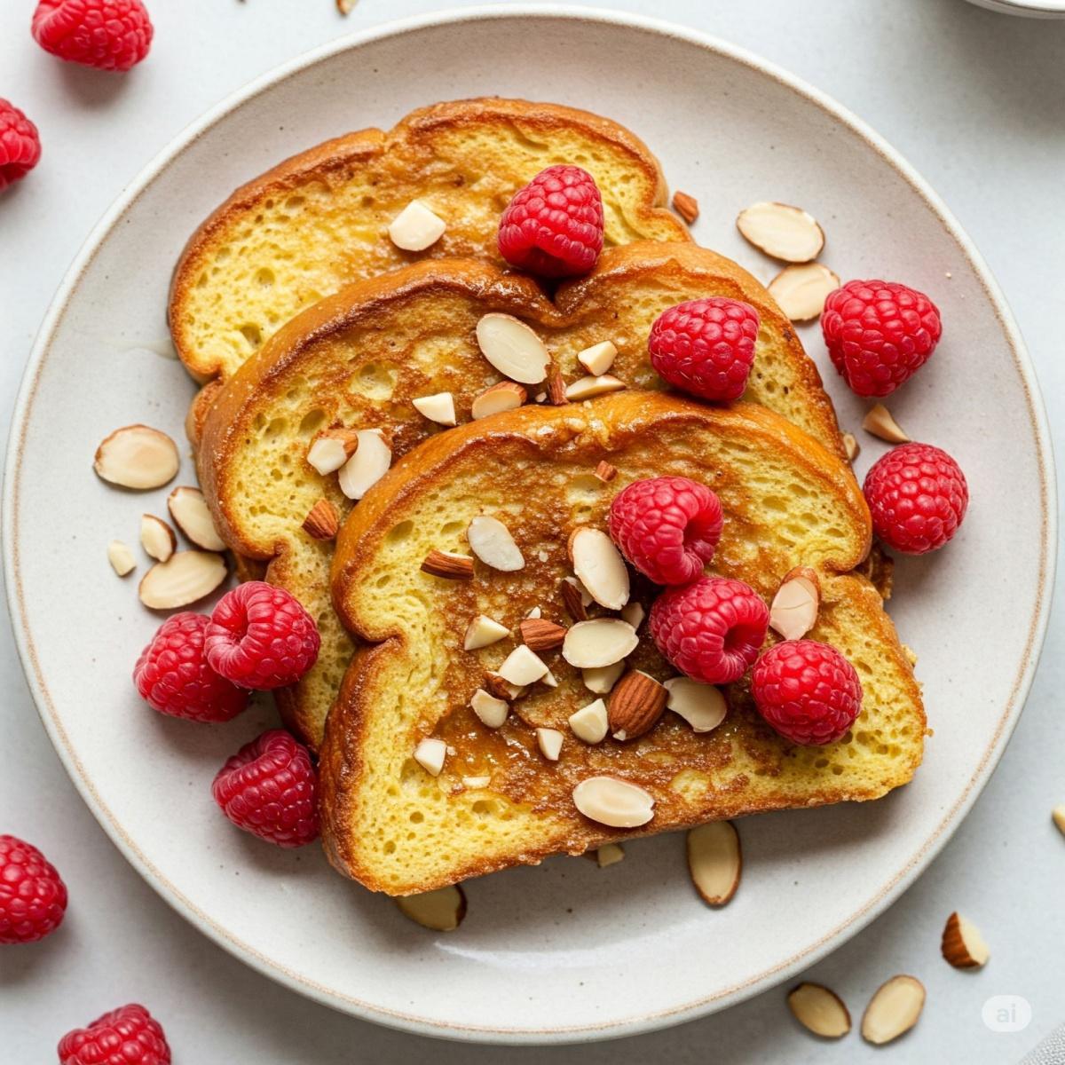 PAN FRANCES CON FRAMBUESA Y ALMENDRAS