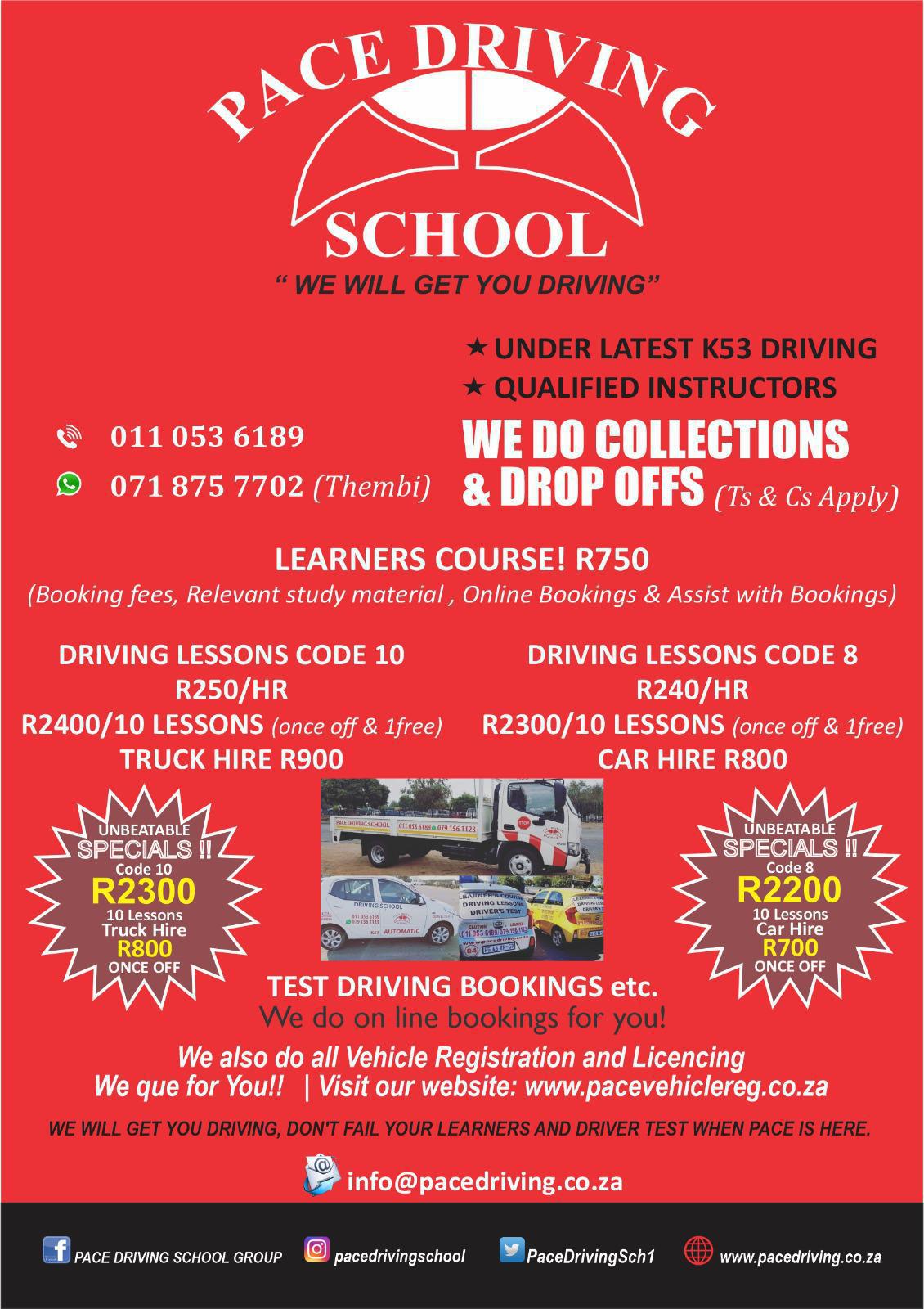 PACE Vehicle Registrations