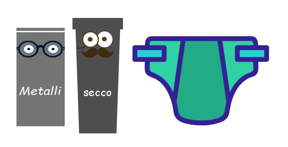 Stasera esporre secco residuo, metalli, pannolini e pannoloni