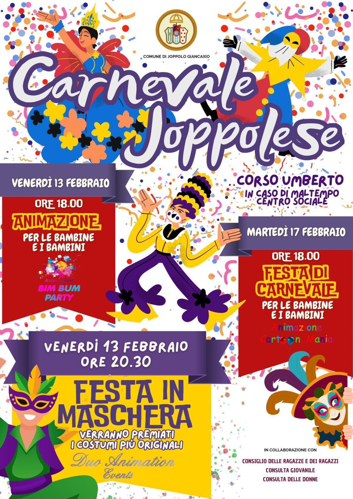 Festa di Carnevale per le bambine e i bambini (inizio ore 18.00)