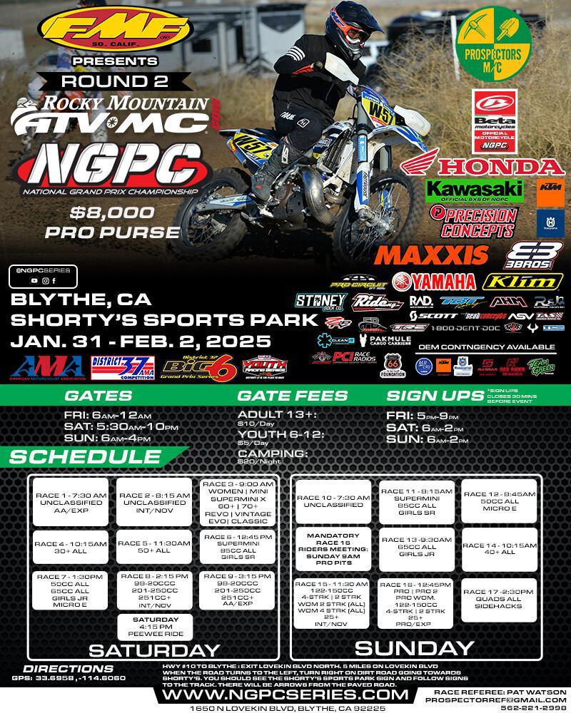 Round 2 – Prospectors MC Gold Rush Grand Prix – Blythe, CA