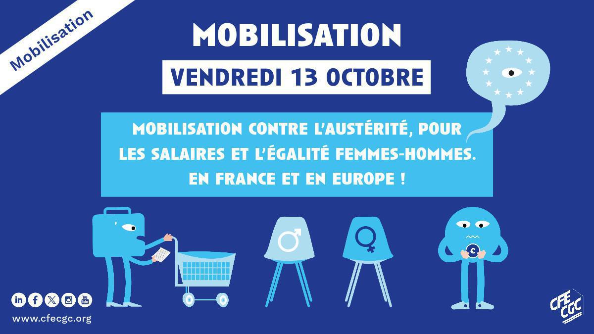 Salaires, Egalité Femmes-Hommes ... une journée d'action le 13 octobre