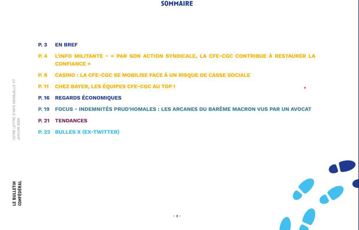 Bulletin confédéral 117 - Janvier 2024
