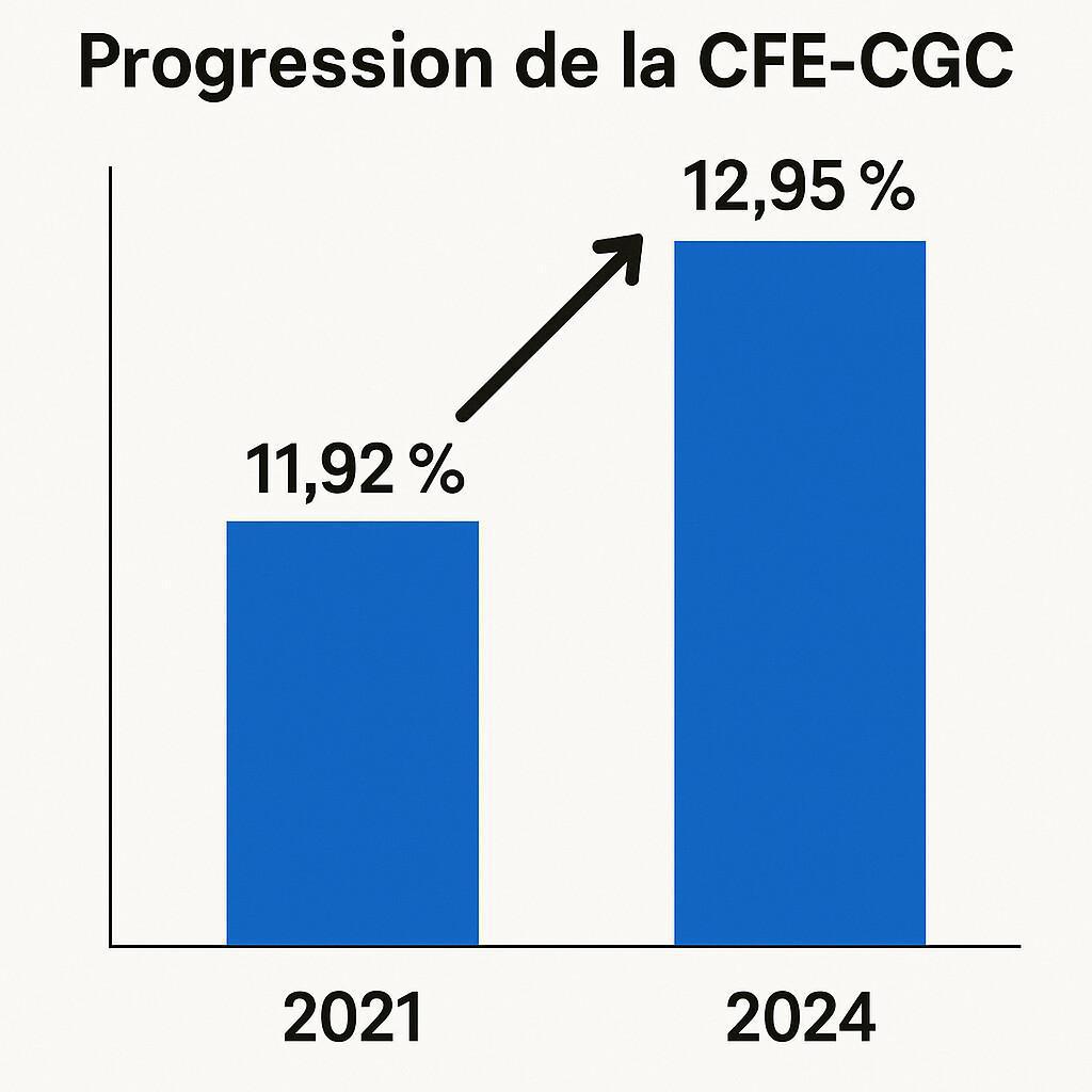 Représentativité syndicale : la CFE-CGC poursuit sa progression