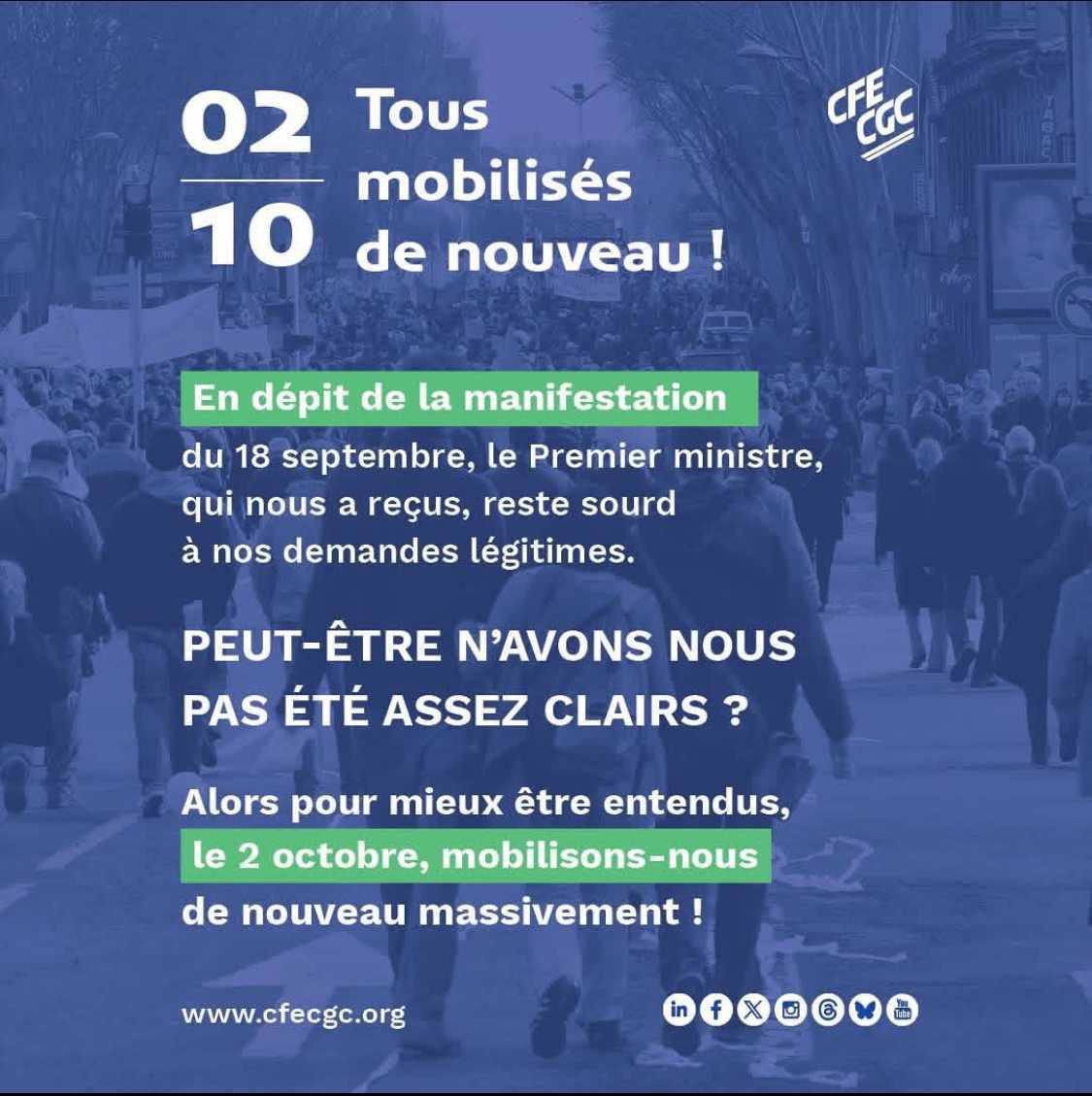 Mobilisation du 2 octobre 2025 Mobilisation du 2 octobre 2025