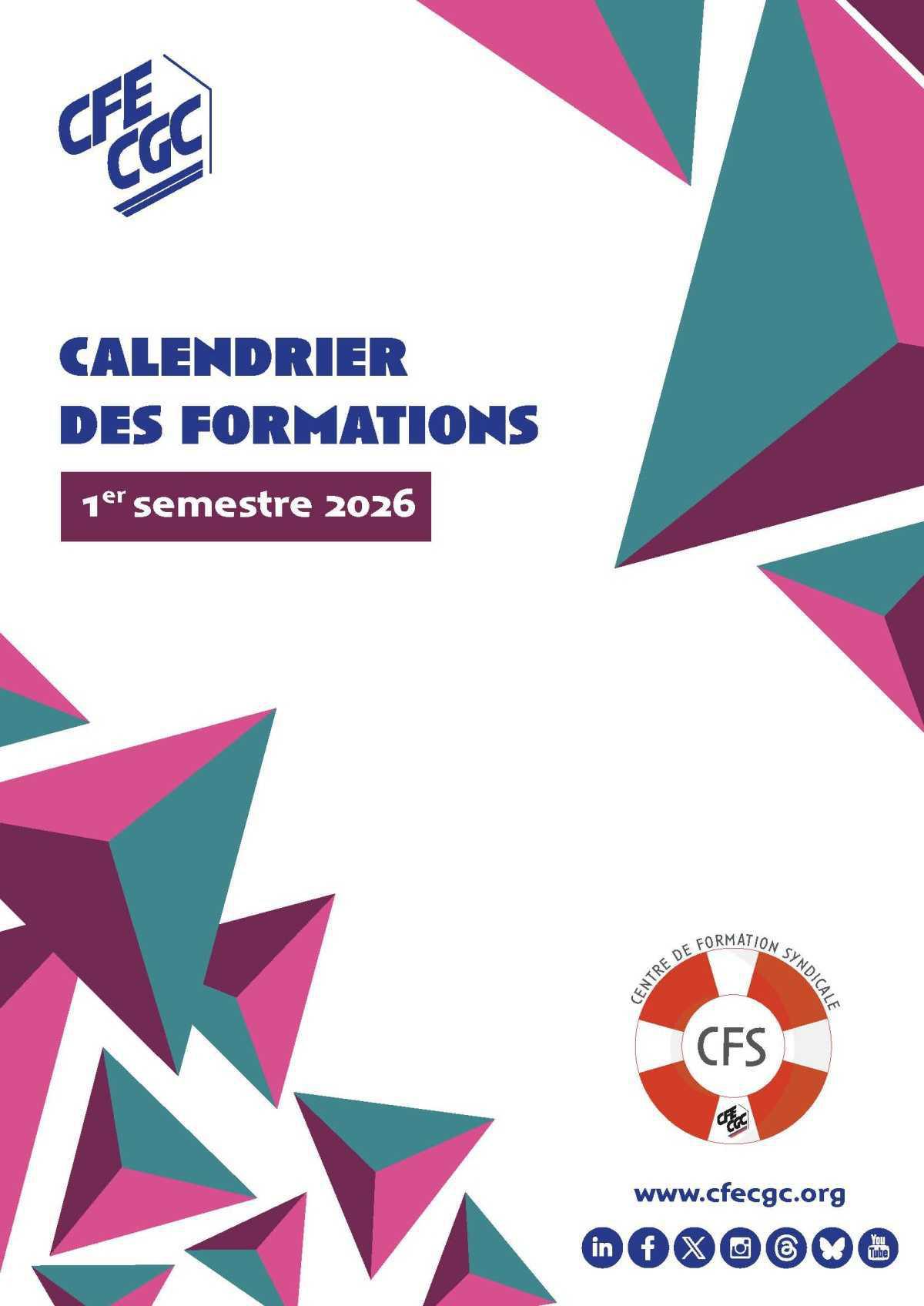 Formations syndicales - Catalogue du 1er trimestre 2026
