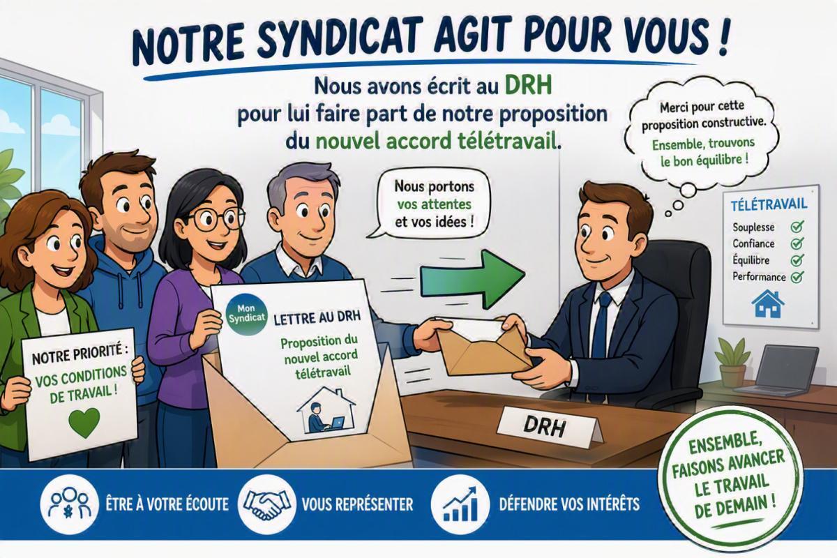 Lettre au DRH sur la proposition du nouvel accord télétravail