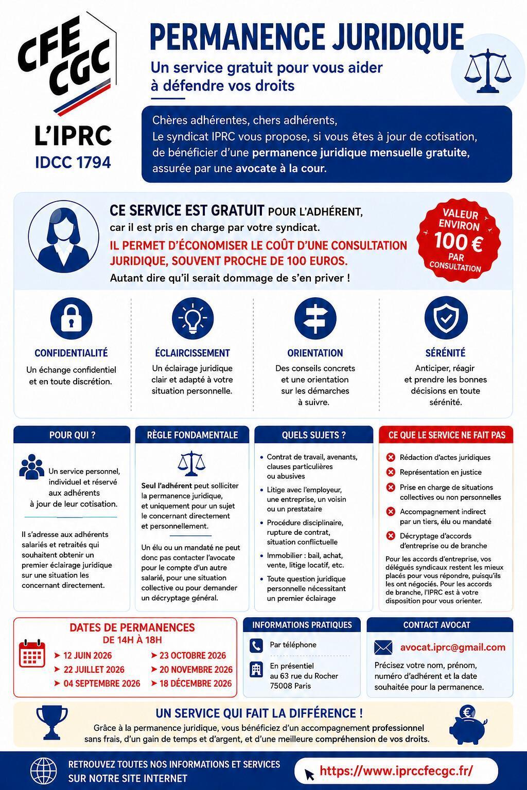 Permanences juridique 2 ème semestre 2026 : tout ce que vous devez savoir 