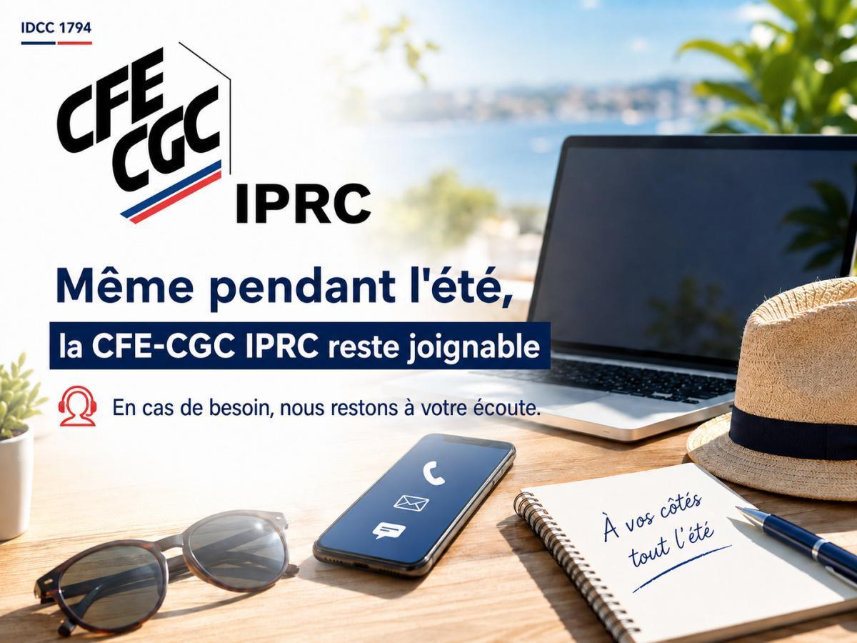 Période estivale : l'IPRC reste joignable