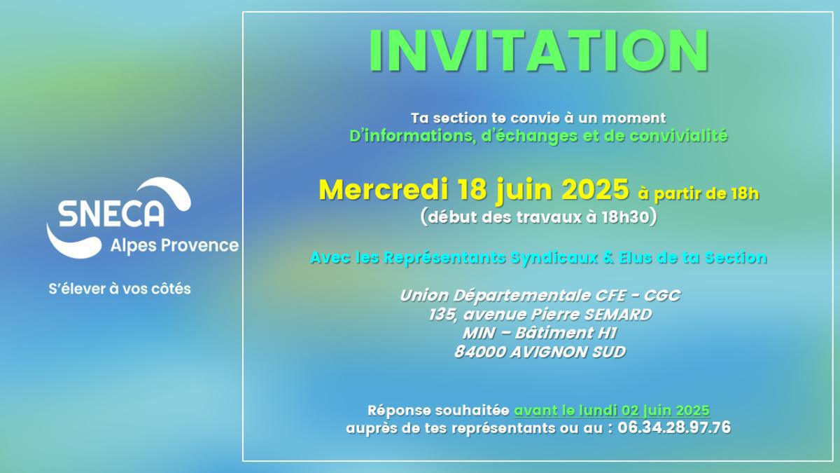 📢 Soirée SNECA CAAP dans le 84 🥂 