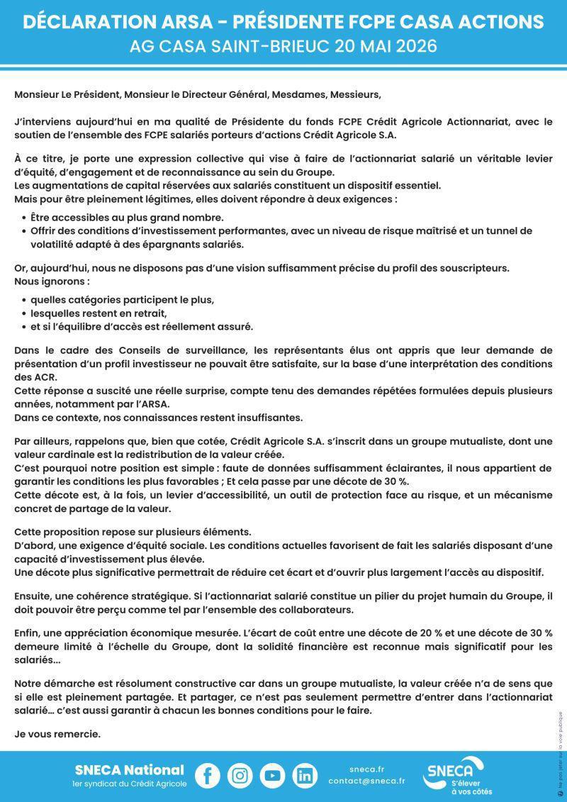 📢 Pour un véritable partage de la valeur et plus d’équité !