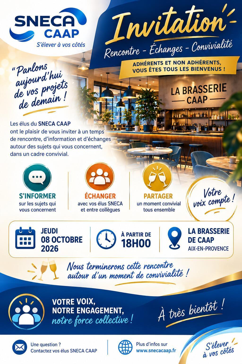 📢Un moment d'échanges et de convivialité? 🥂 