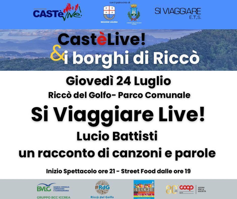 Si Viaggiare Live! Lucio Battisti un racconto di canzoni e parole (Inizio Spettacolo ore 21 - Street Food dalle ore 19) Si Viaggiare Live! Lucio Battisti un racconto di canzoni e parole (Inizio Spettacolo ore 21 - Street Food dalle ore 19)