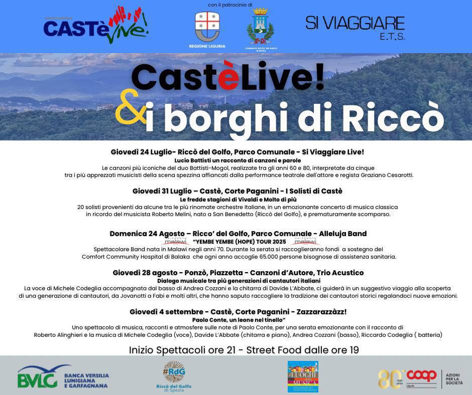 Musica e Tradizioni, la rassegna "Castè Live"
