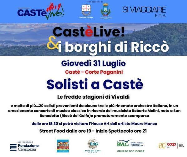 Solisti a Castè - Le fredde stagioni di Vivaldi (Inizio Spettacolo ore 21 - Street Food dalle ore 19)