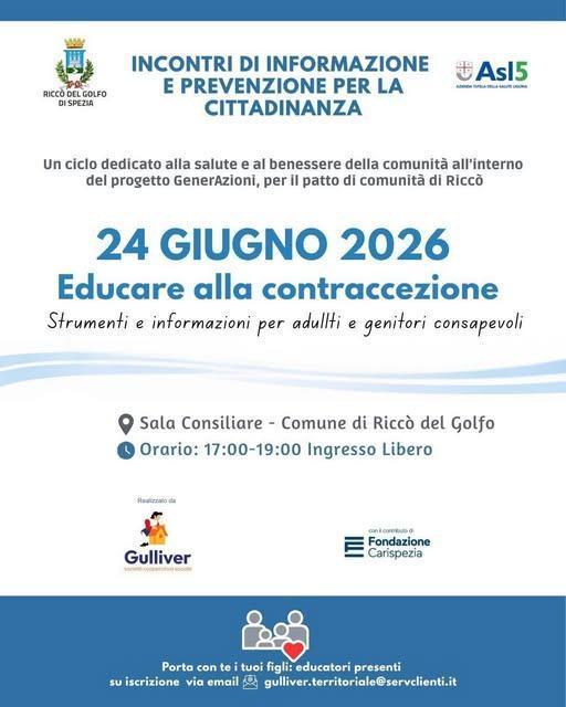 Educare alla contraccezione - Strumenti e informazioni per adulti e genitori consapevoli (Orario: 17:00-19:00 Ingresso Libero)